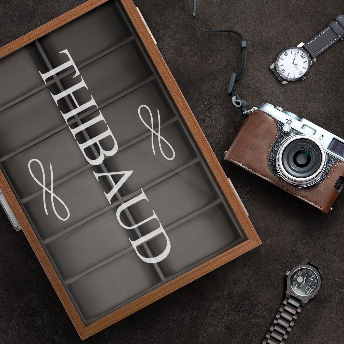 Murrano Engraved Watch Box for Him
