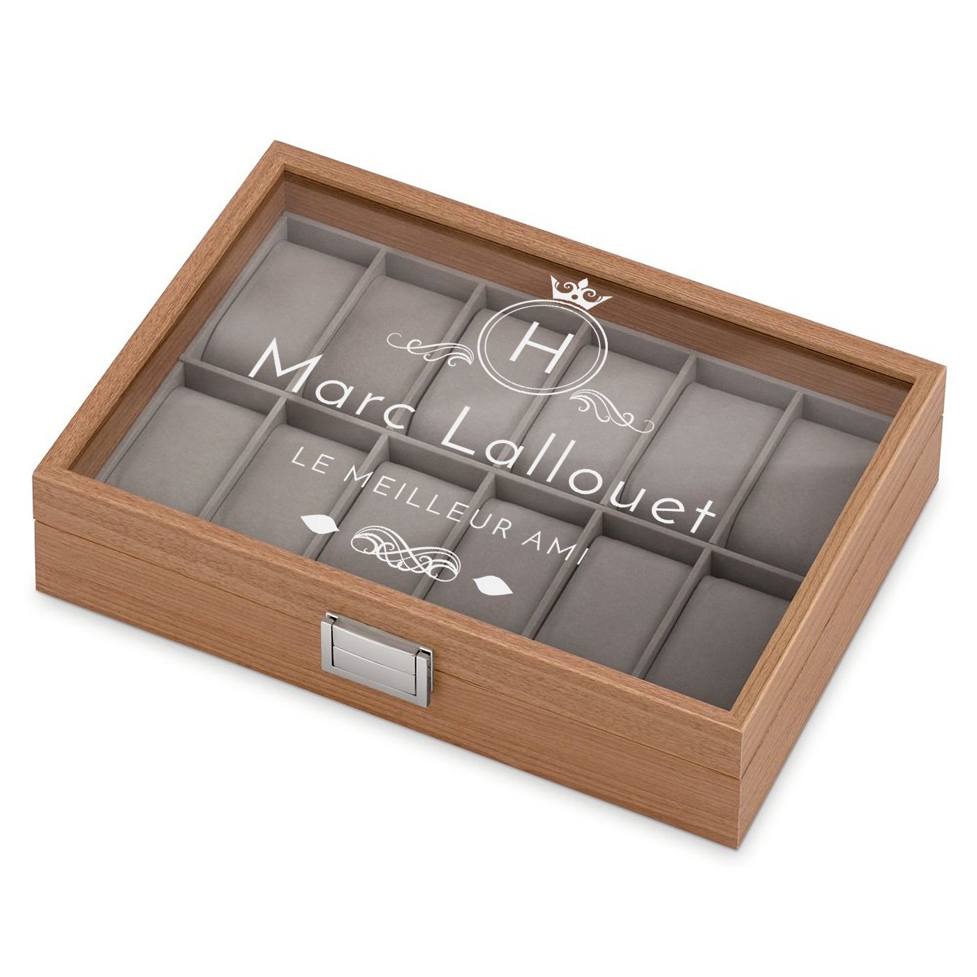 Murrano Engraved Watch Box for a Best Friend's Birthday