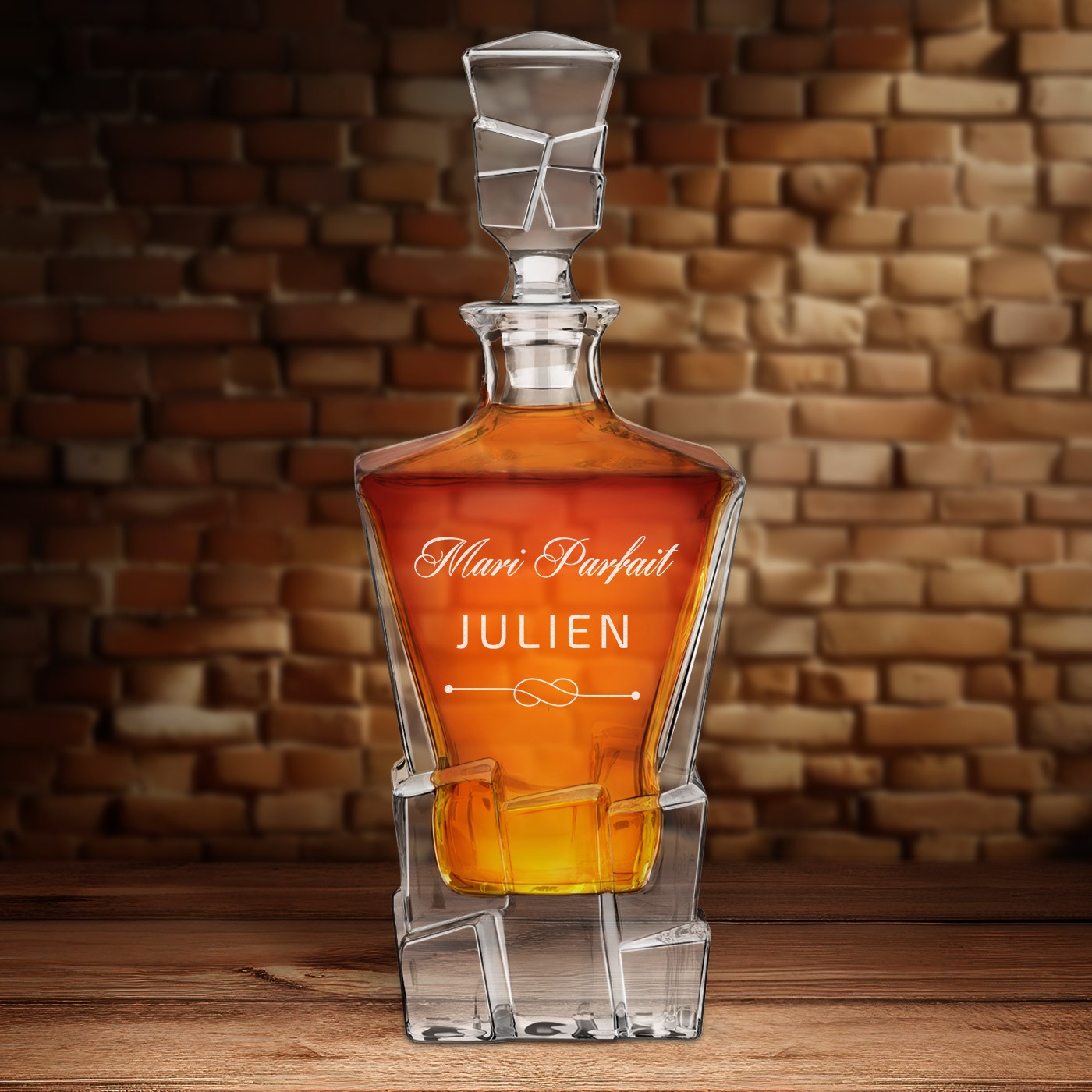 Jarra de whisky Murrano Ice Blink con grabado láser para marido