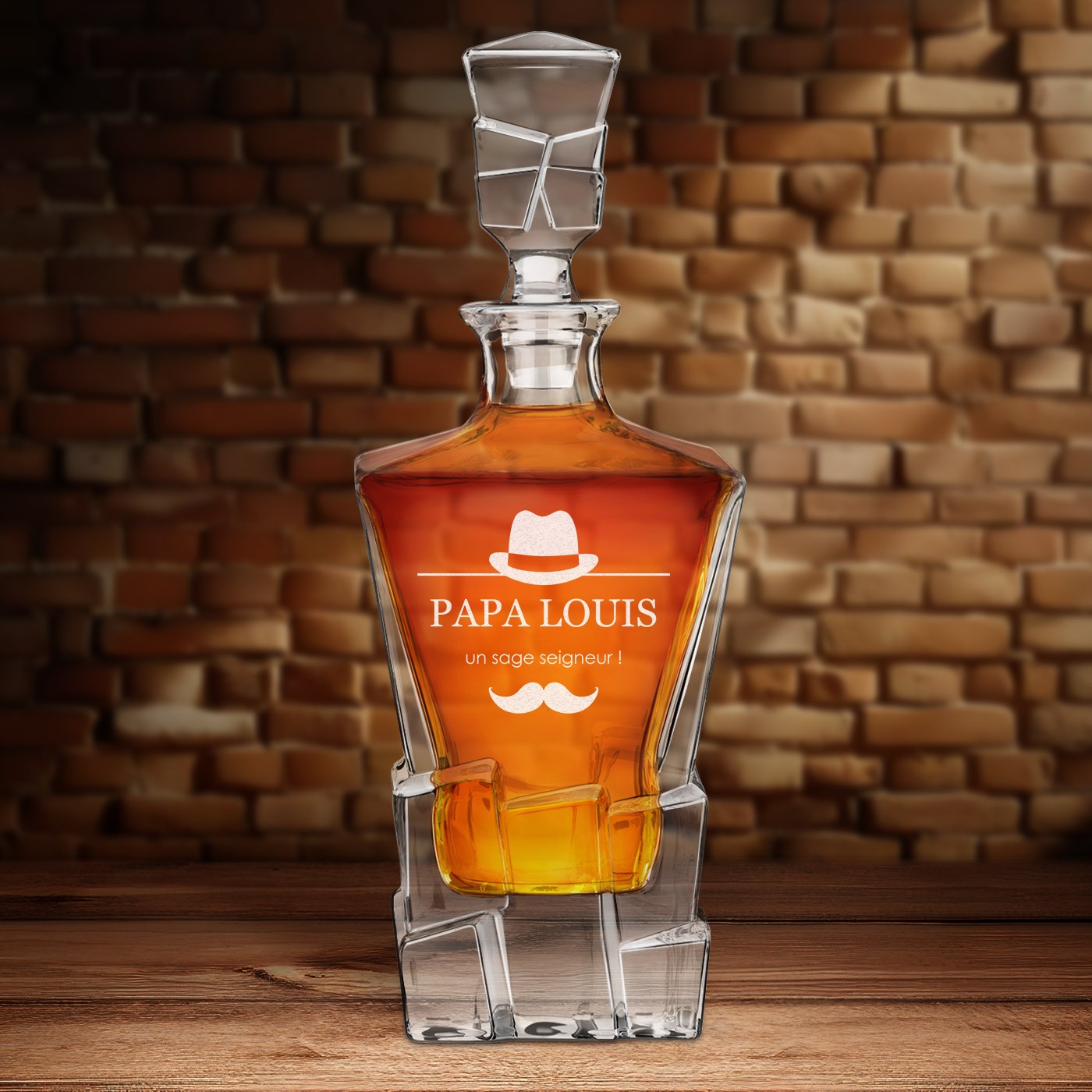 Jarra de whisky Murrano Ice Blink con grabado para papá