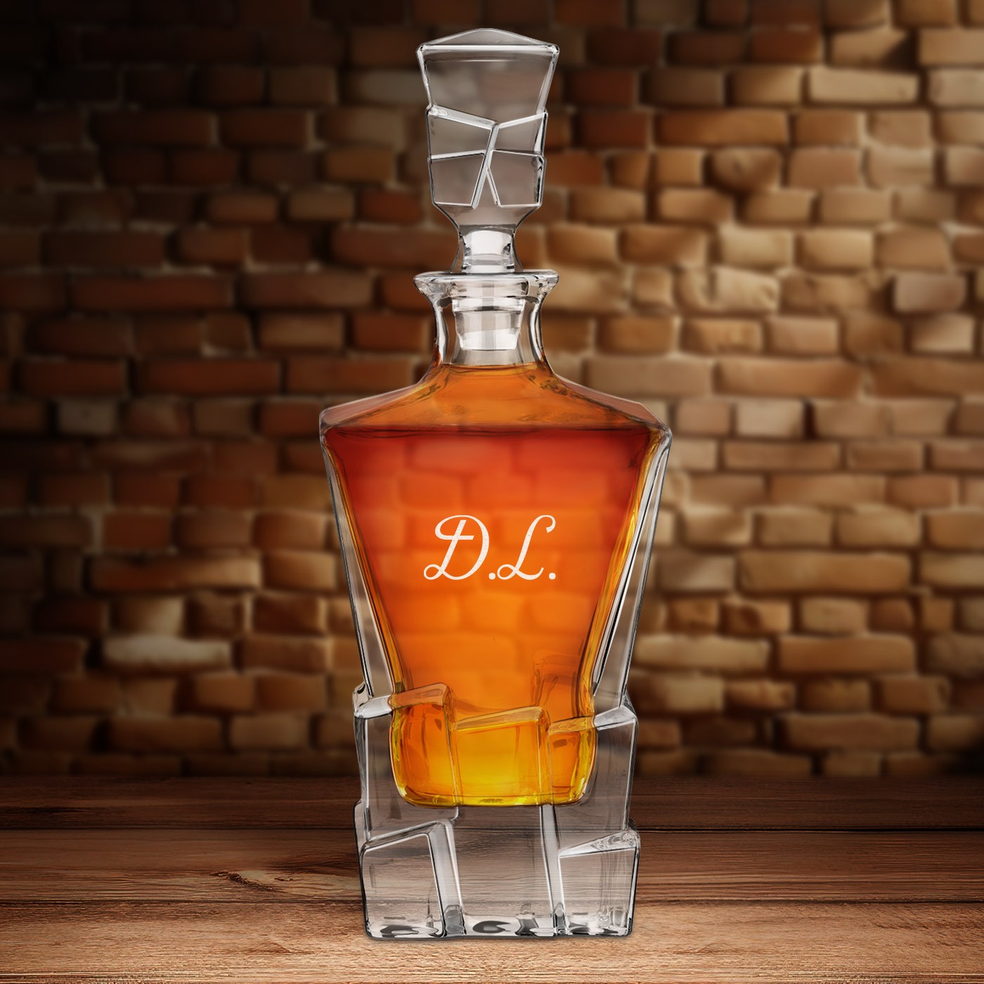 Jarra de whisky Murrano Ice Blink con grabado láser para hombres