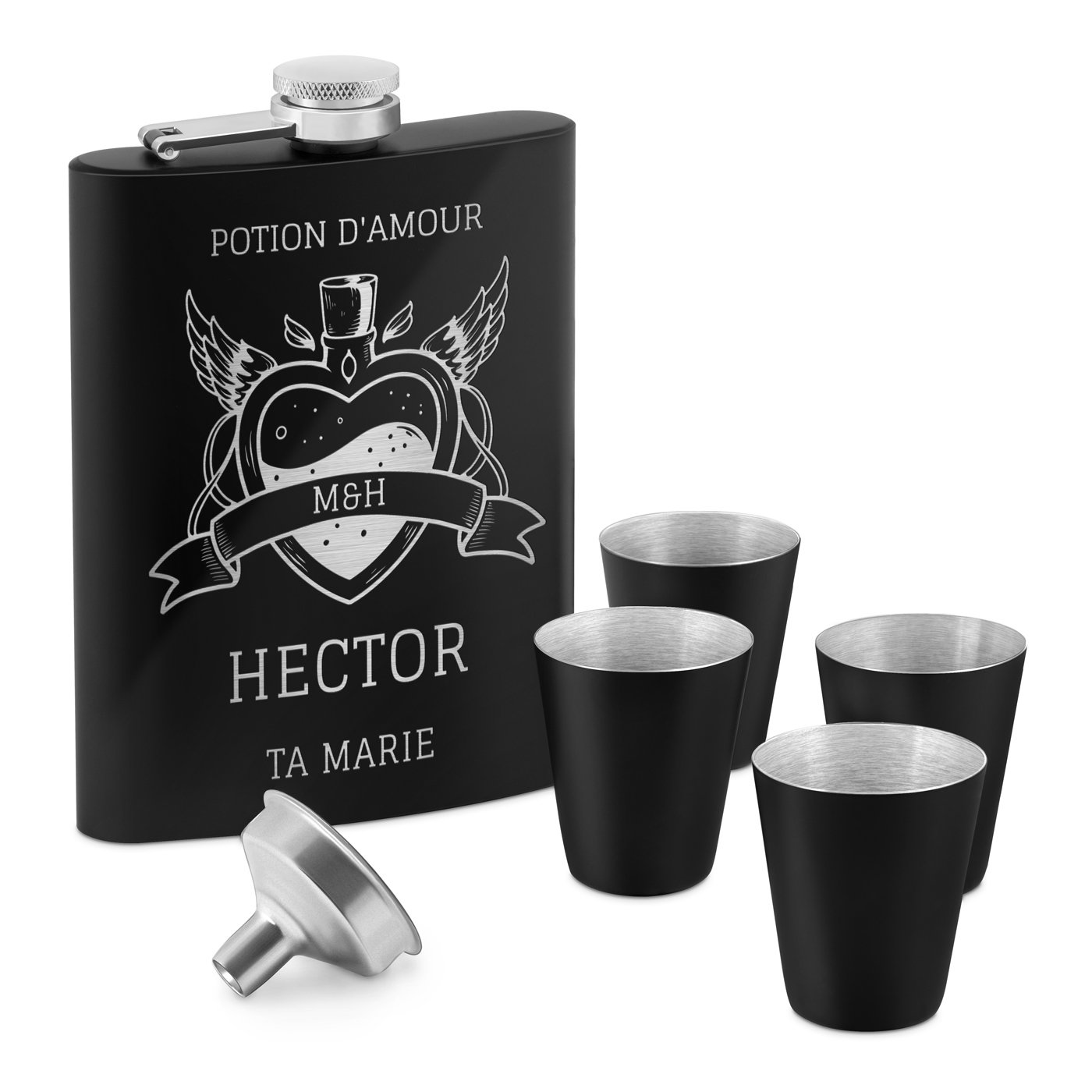 Murrano Personalized Pocket Flask for Him