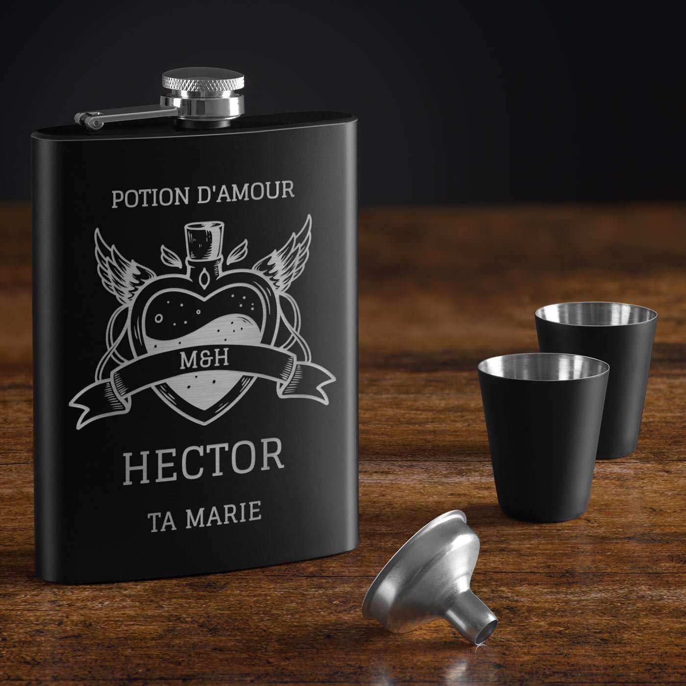 Murrano Personalized Pocket Flask for Him