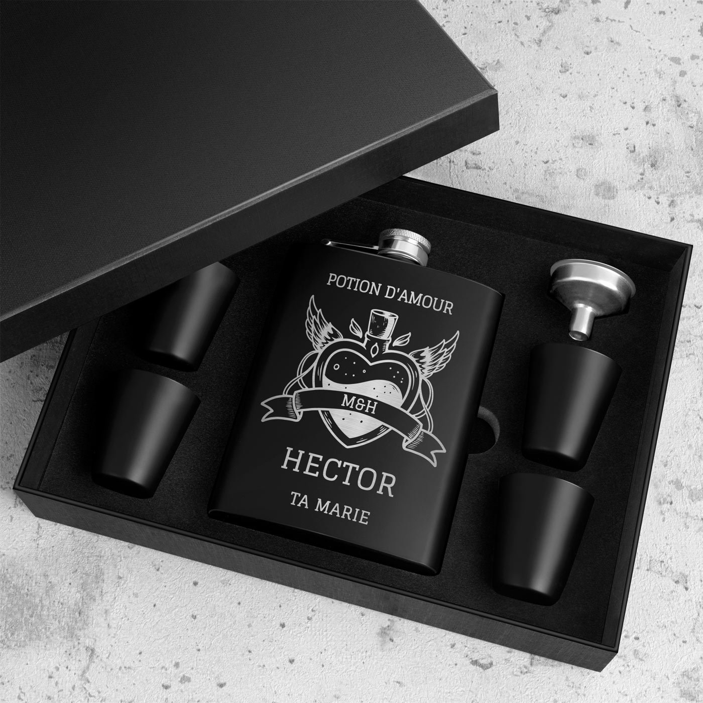 Murrano Personalized Pocket Flask for Him