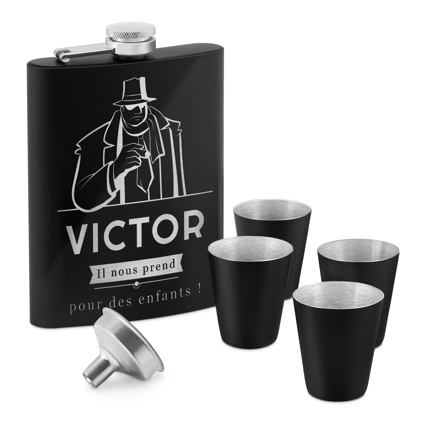 Personalized Steel Flask - 'Thank You' Wedding Gravure