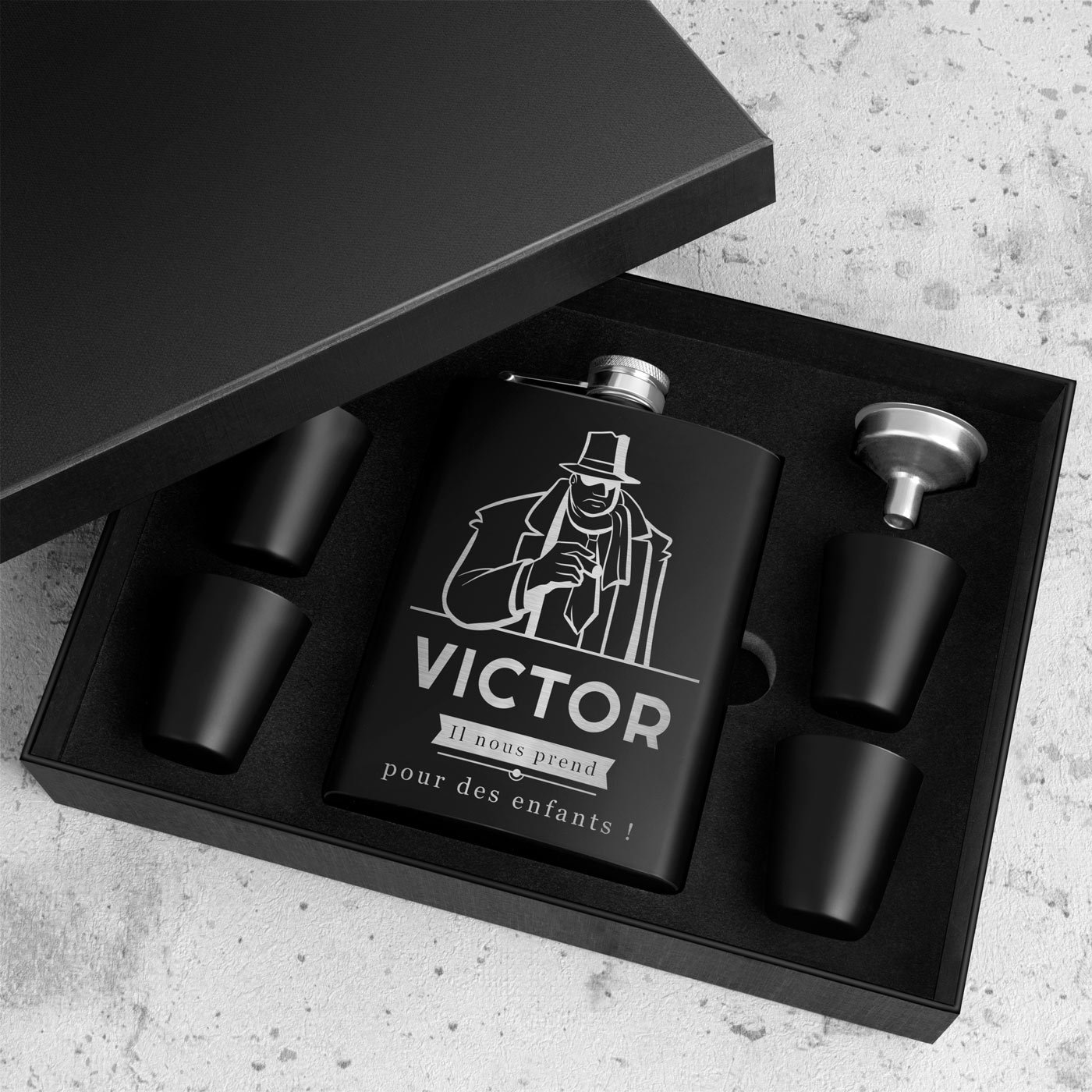 Botella personalizada de acero inoxidable - Grabado de agradecimiento de bodas