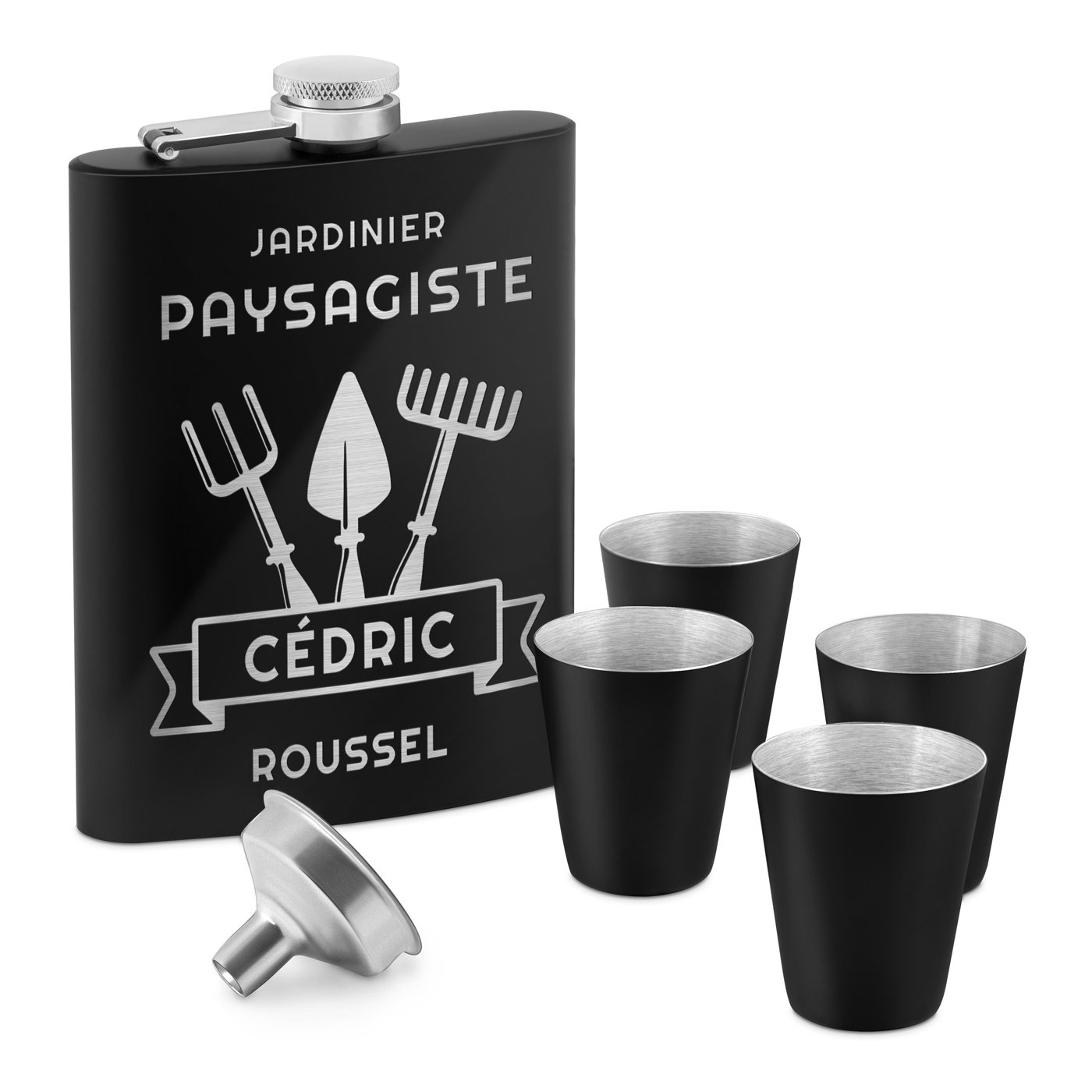 Murrano Personalized Pocket Flask for Gardeners