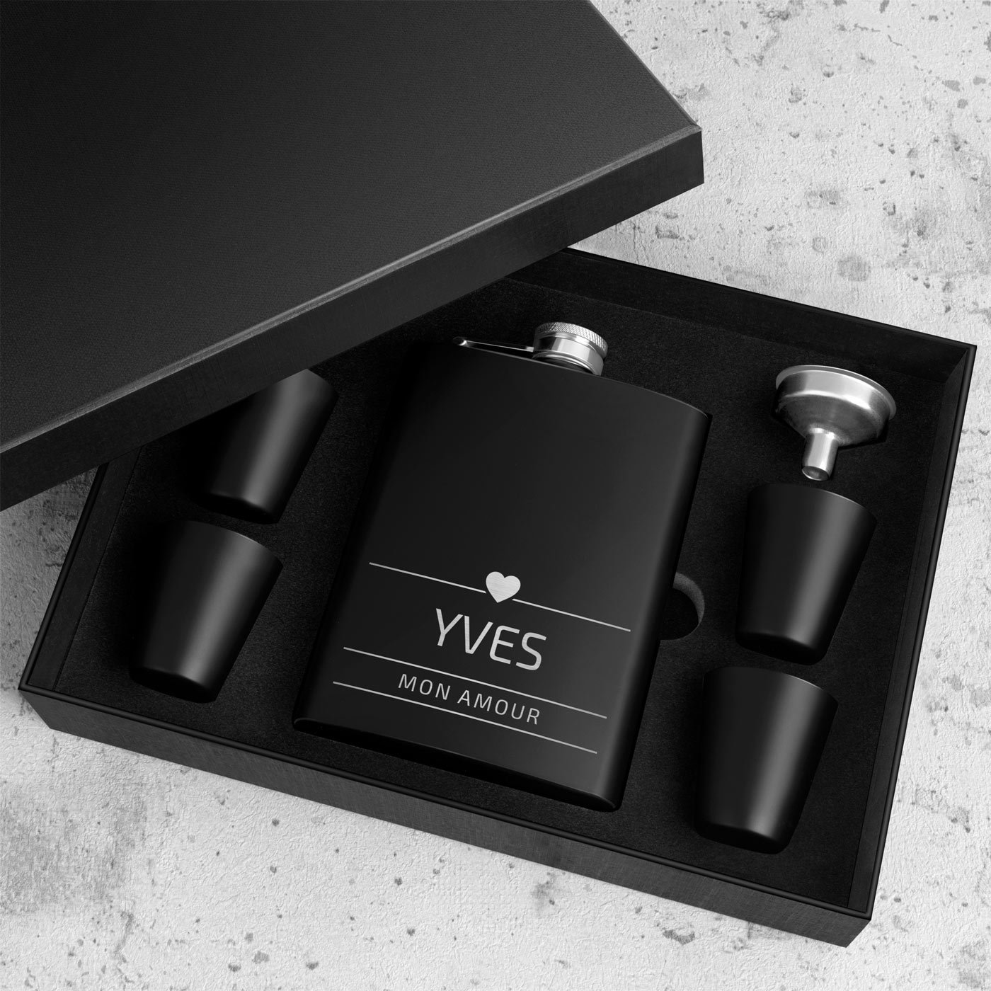 Personalized Stainless Steel Flask for Husband - Wedding Anniversary Gift