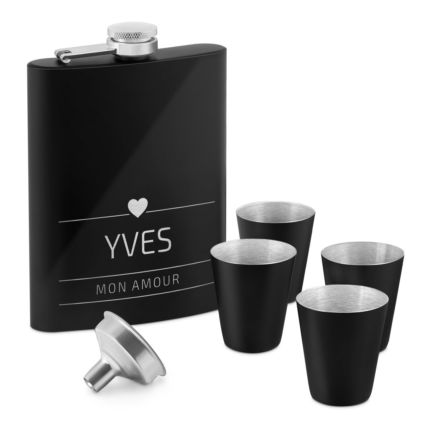 Personalized Stainless Steel Flask for Husband - Wedding Anniversary Gift
