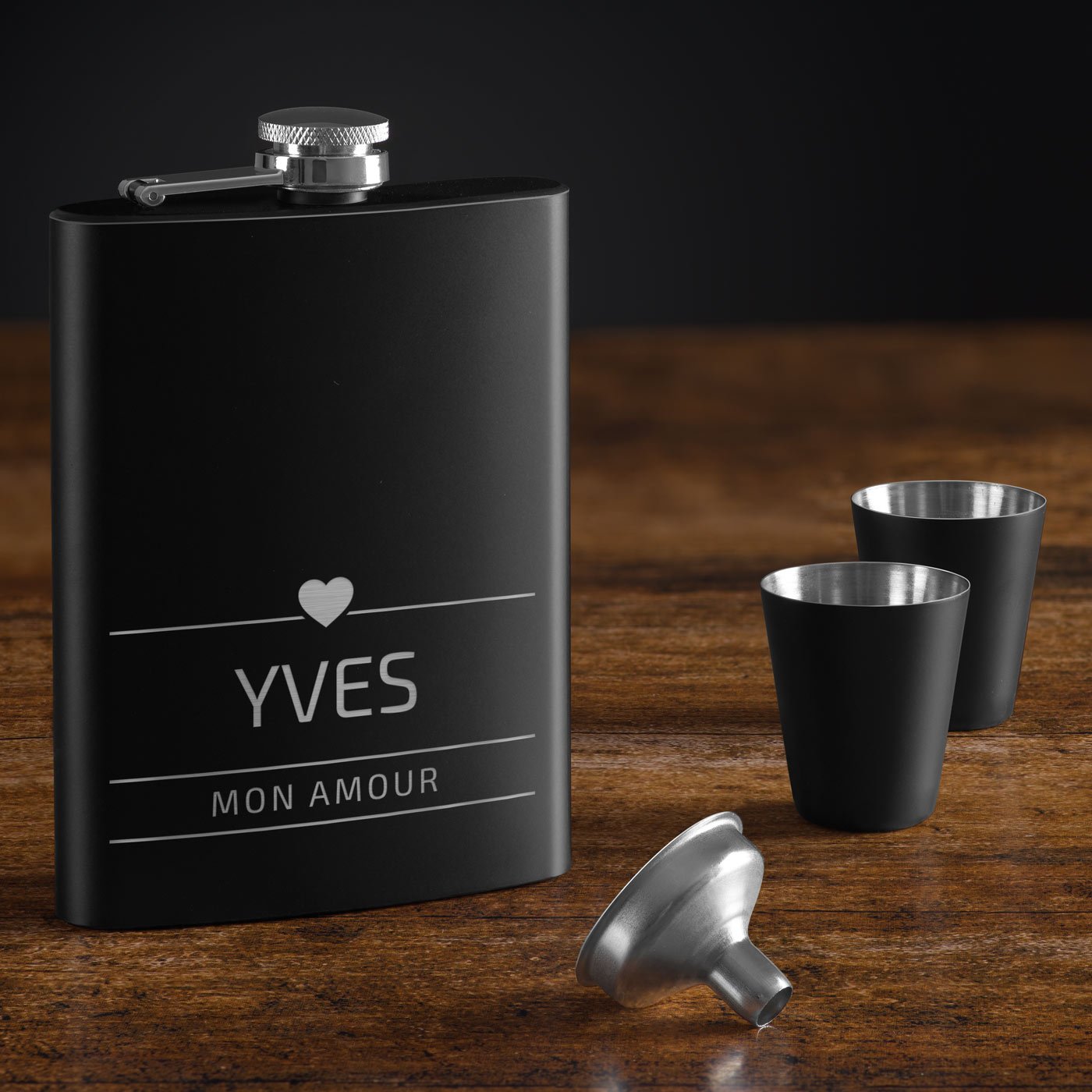 Personalized Stainless Steel Flask for Husband - Wedding Anniversary Gift