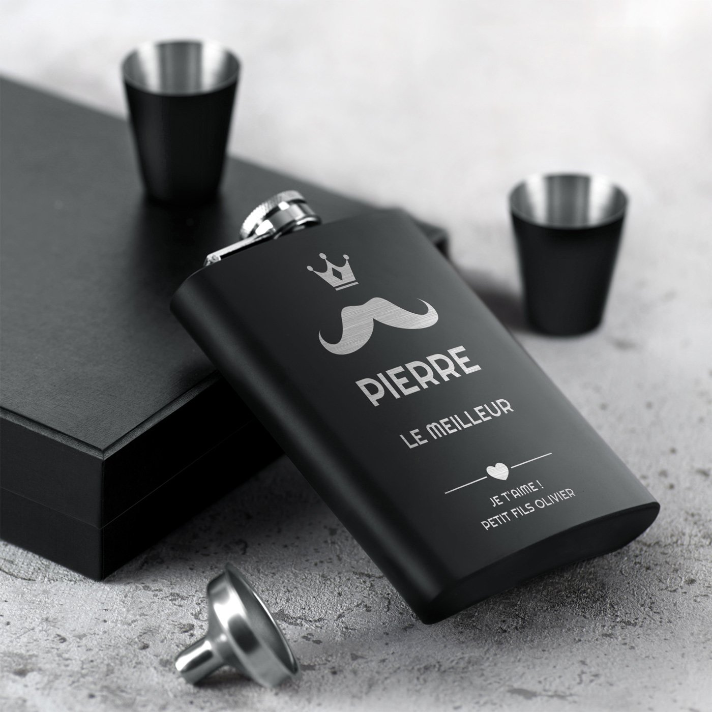 Personalized Steel Flask for Grandpa