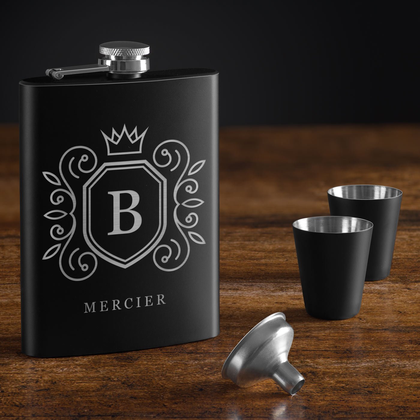 Murrano Personalized Pocket Flask for Men