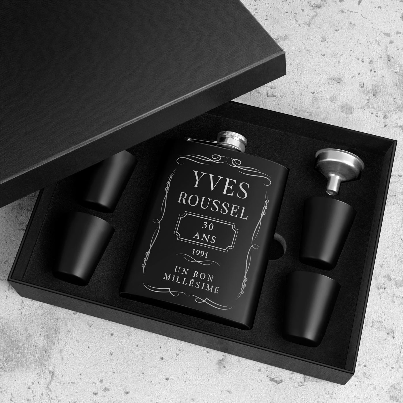 Personalized Murrano Flask for 30th Birthday