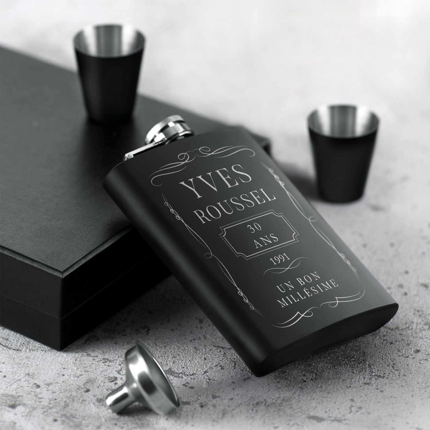 Personalized Murrano Flask for 30th Birthday