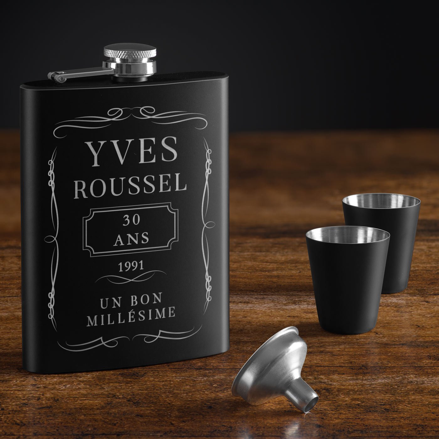 Personalized Murrano Flask for 30th Birthday