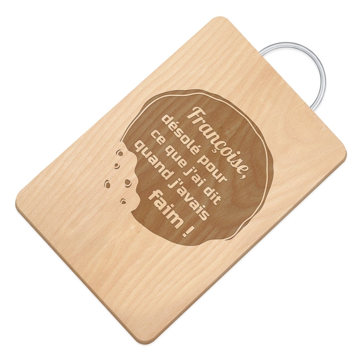 Murrano Personalized Wooden Cutting Board with Metal Handle