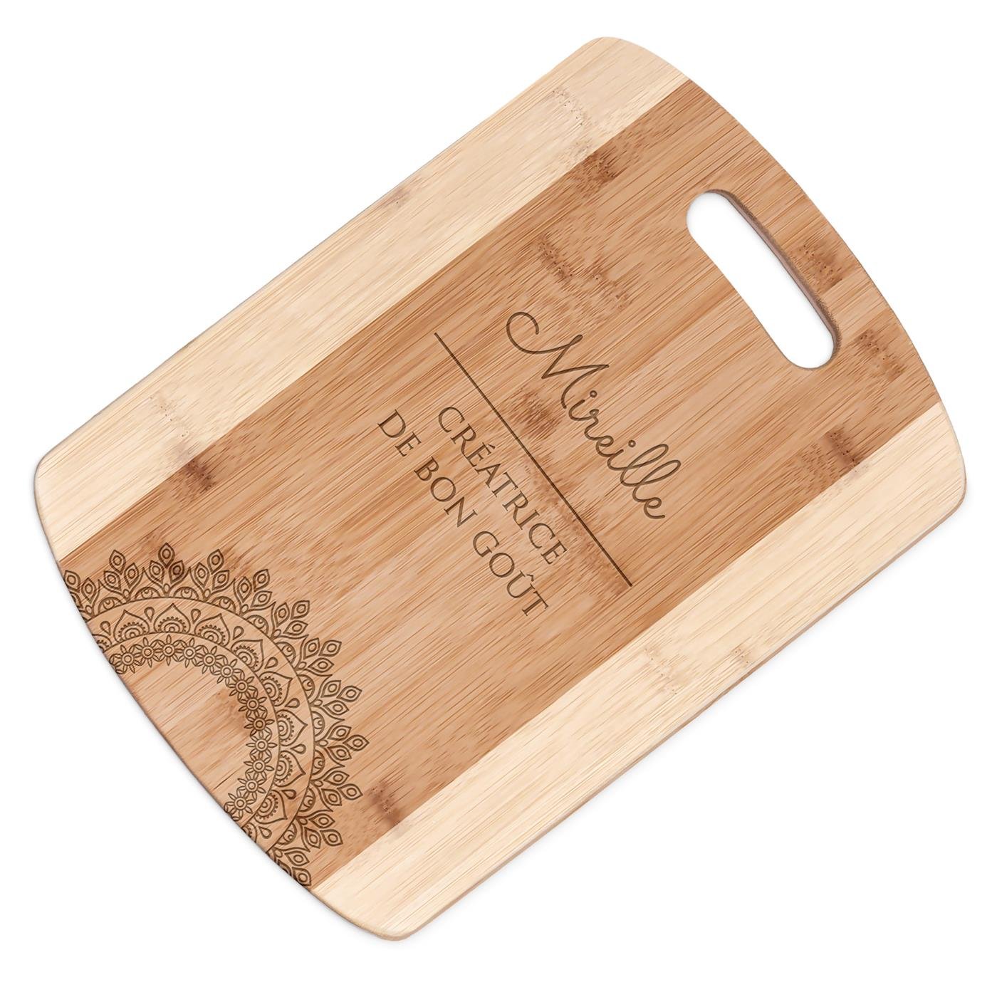 Murrano Bamboo Cutting Board with Personalization for a Colleague's Birthday