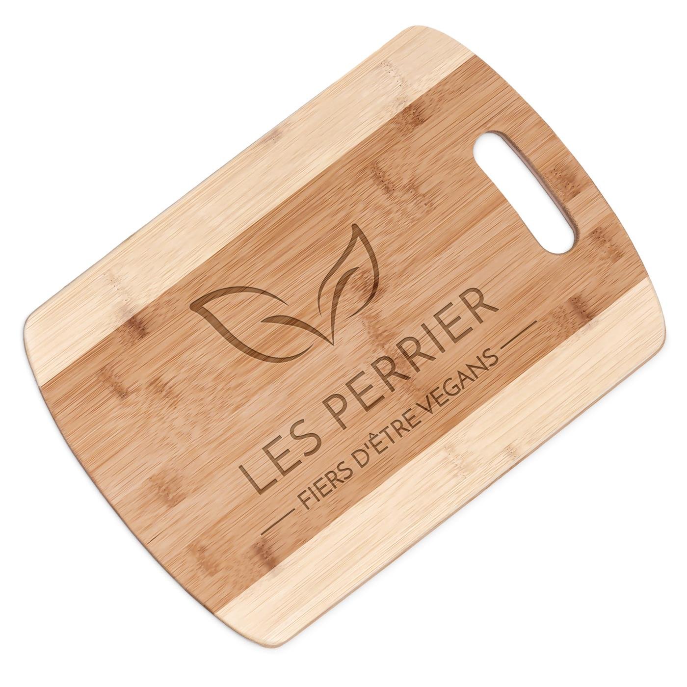 Murrano Personalized Bamboo Cutting Board for Vegan Couple