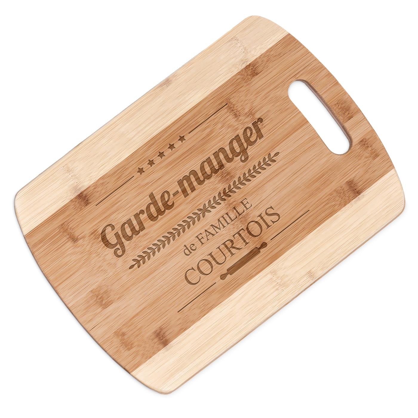 Planche à découper en bambou personnalisable Murrano pour parents