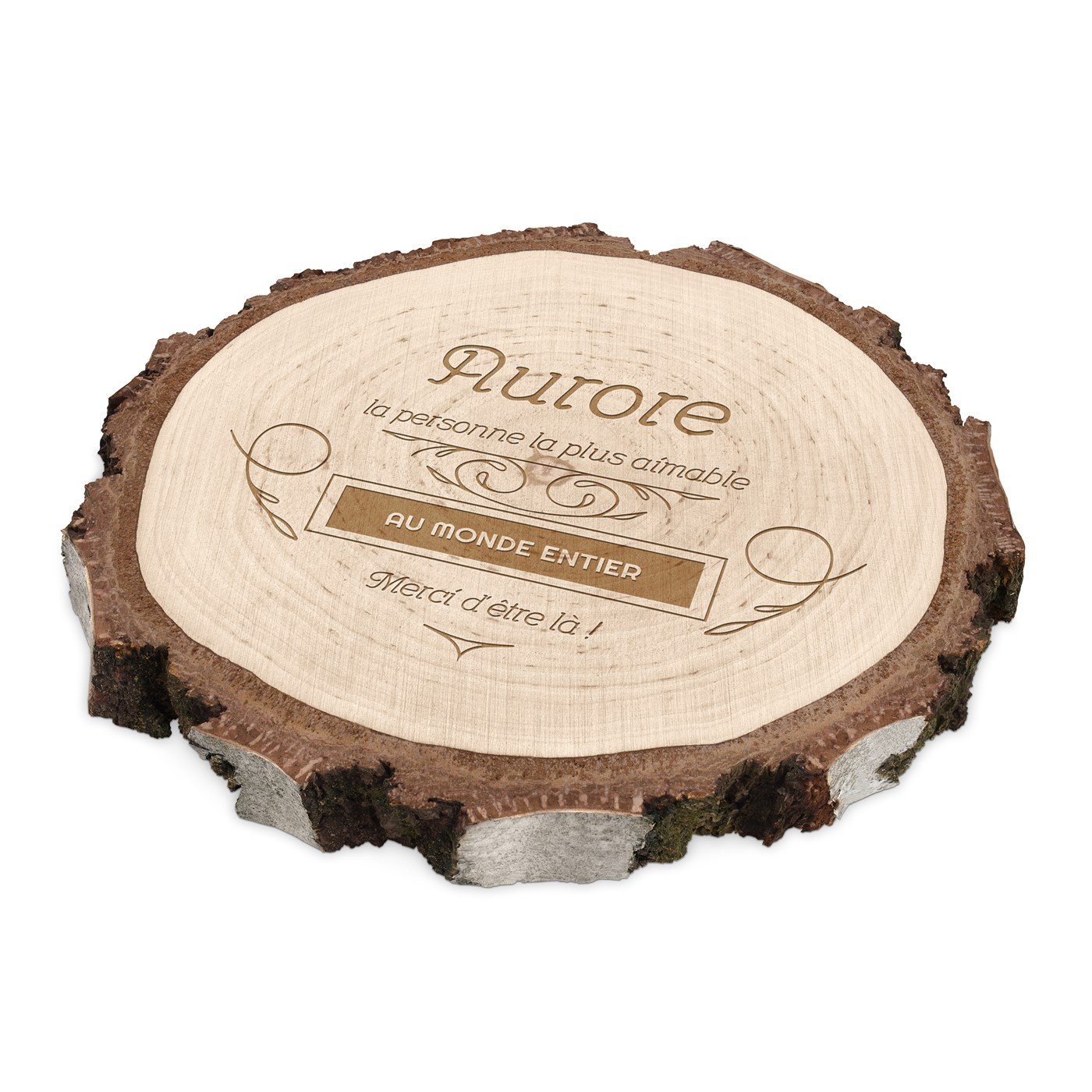 Logro de madera personalizado de Murrano para el cumpleaños de una mujer