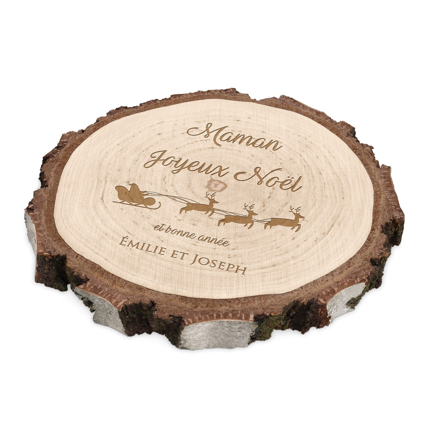 Logro de madera Murrano con grabado - Regalo de Navidad para mamá