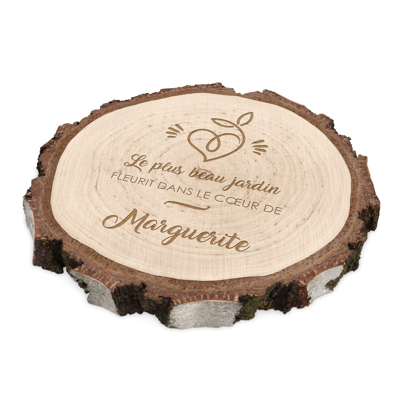 Murrano Wood Log with Engraving for a Girlfriend for Valentine's Day