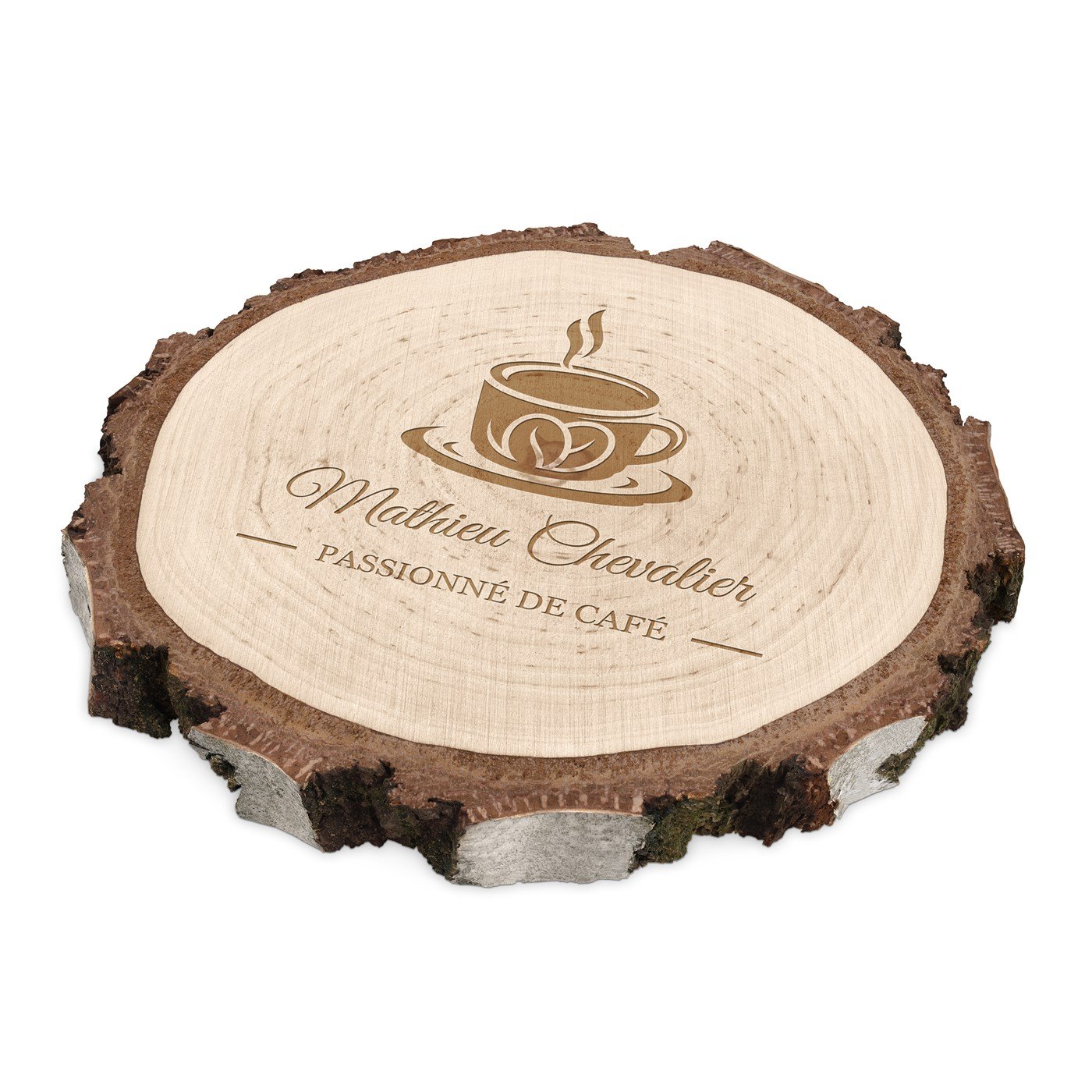 Personalized Wood Log for a Man's Birthday