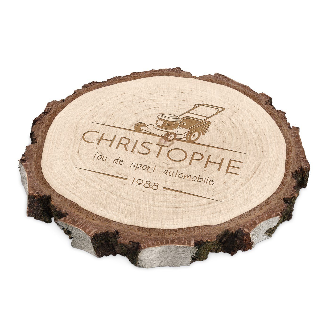 Murrano Wood Log with Engraving for Brother's Birthday