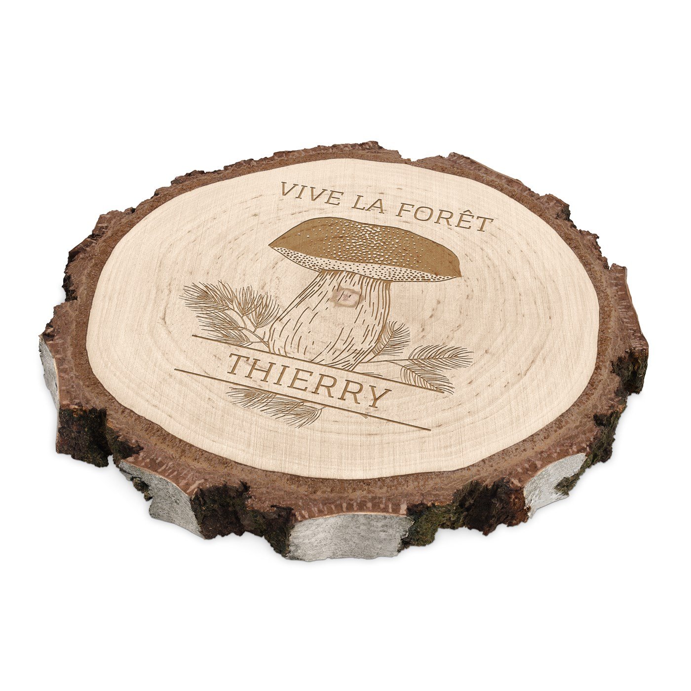 Customized Wood Log for Grandpa's Birthday