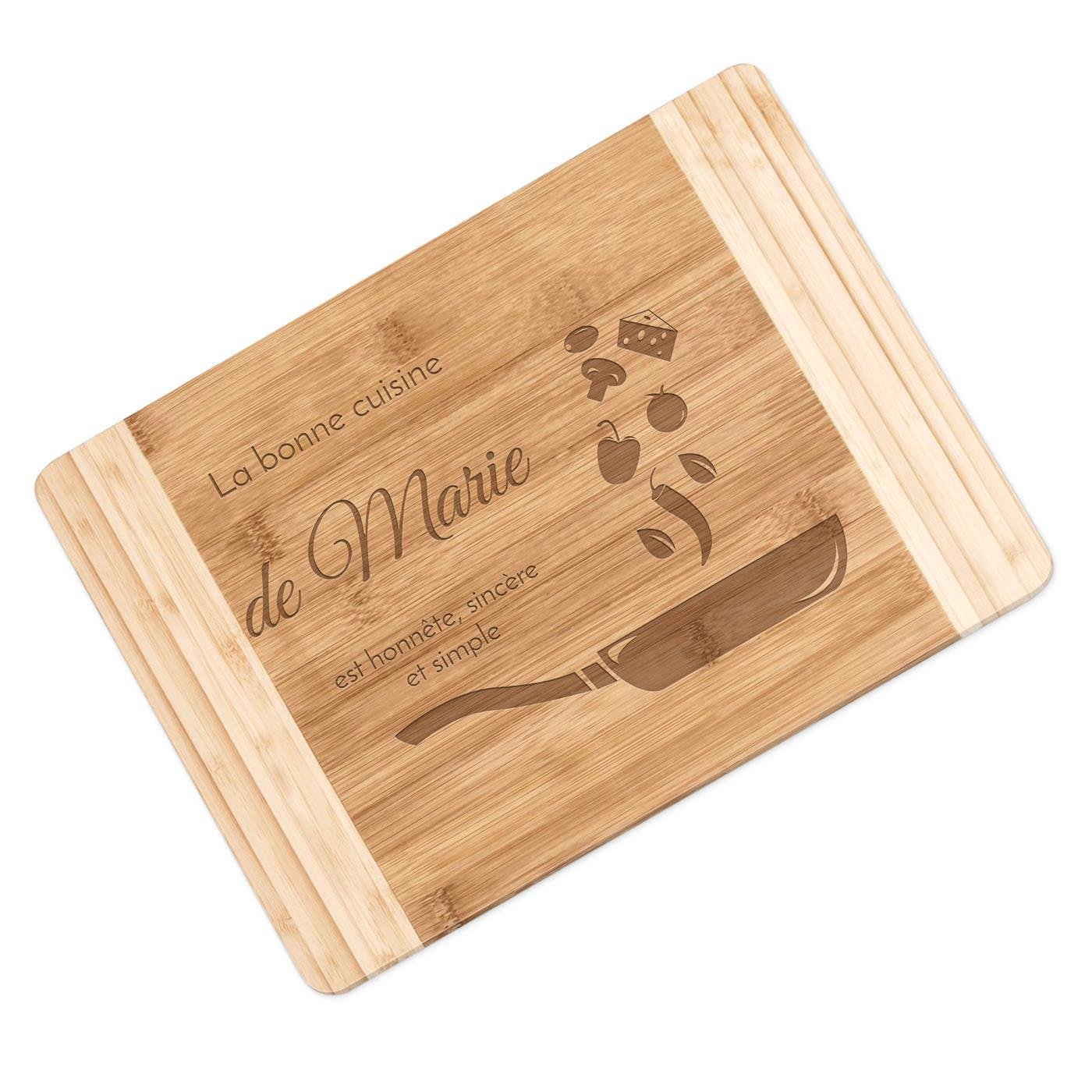 Planche à découper en bambou personnalisée Murrano pour la Fête des Mères