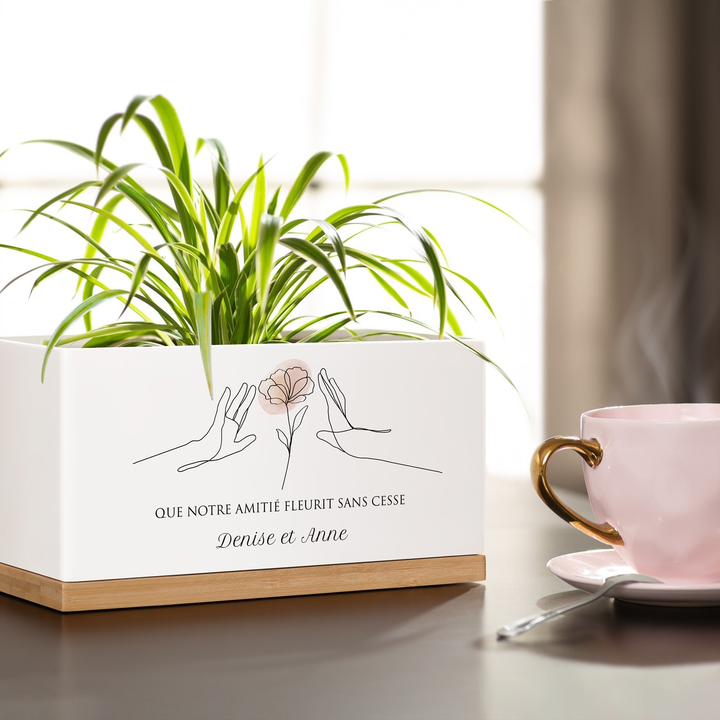 Murrano Rectangular Ceramic Flower Pot for a Friend's Anniversary