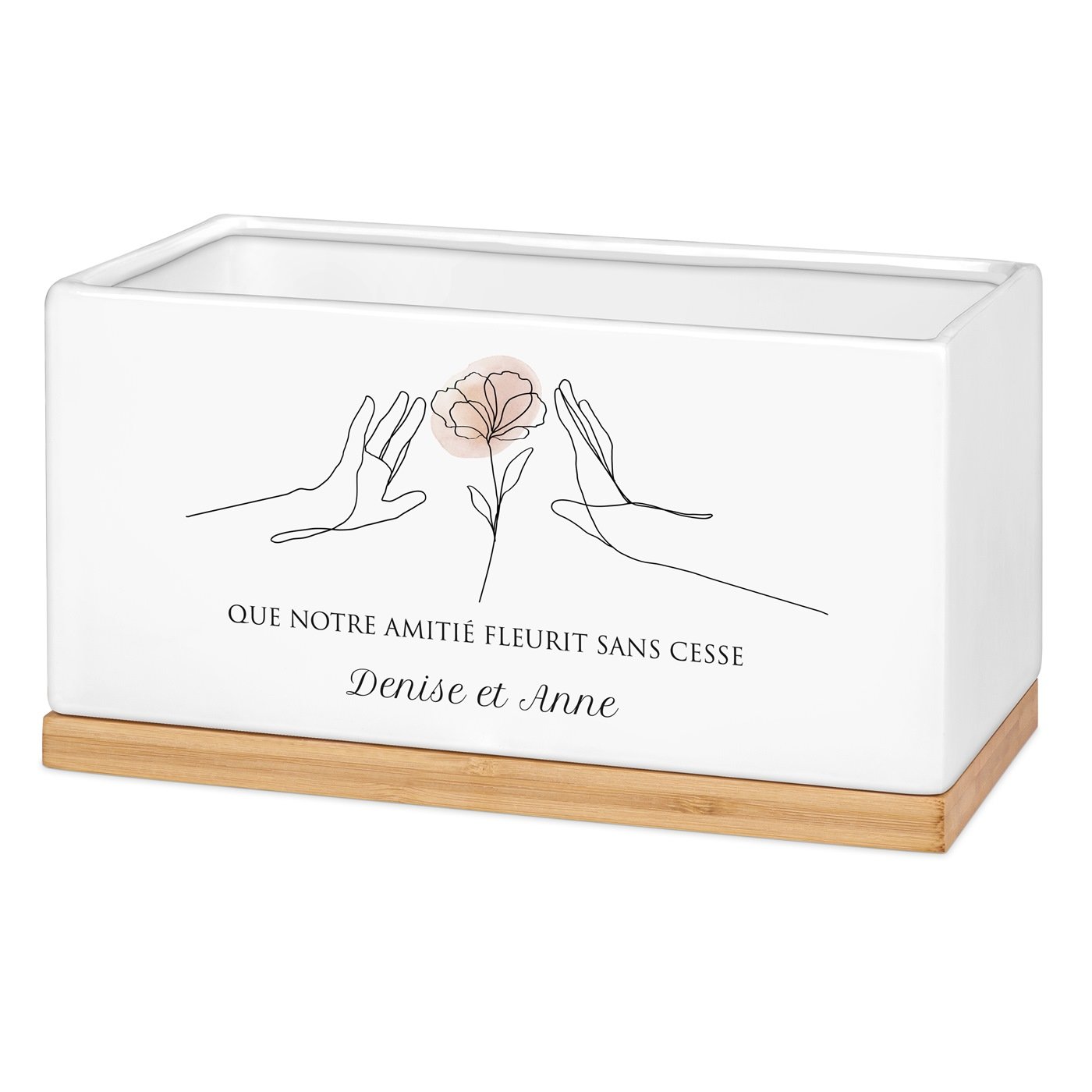 Murrano Rectangular Ceramic Flower Pot for a Friend's Anniversary