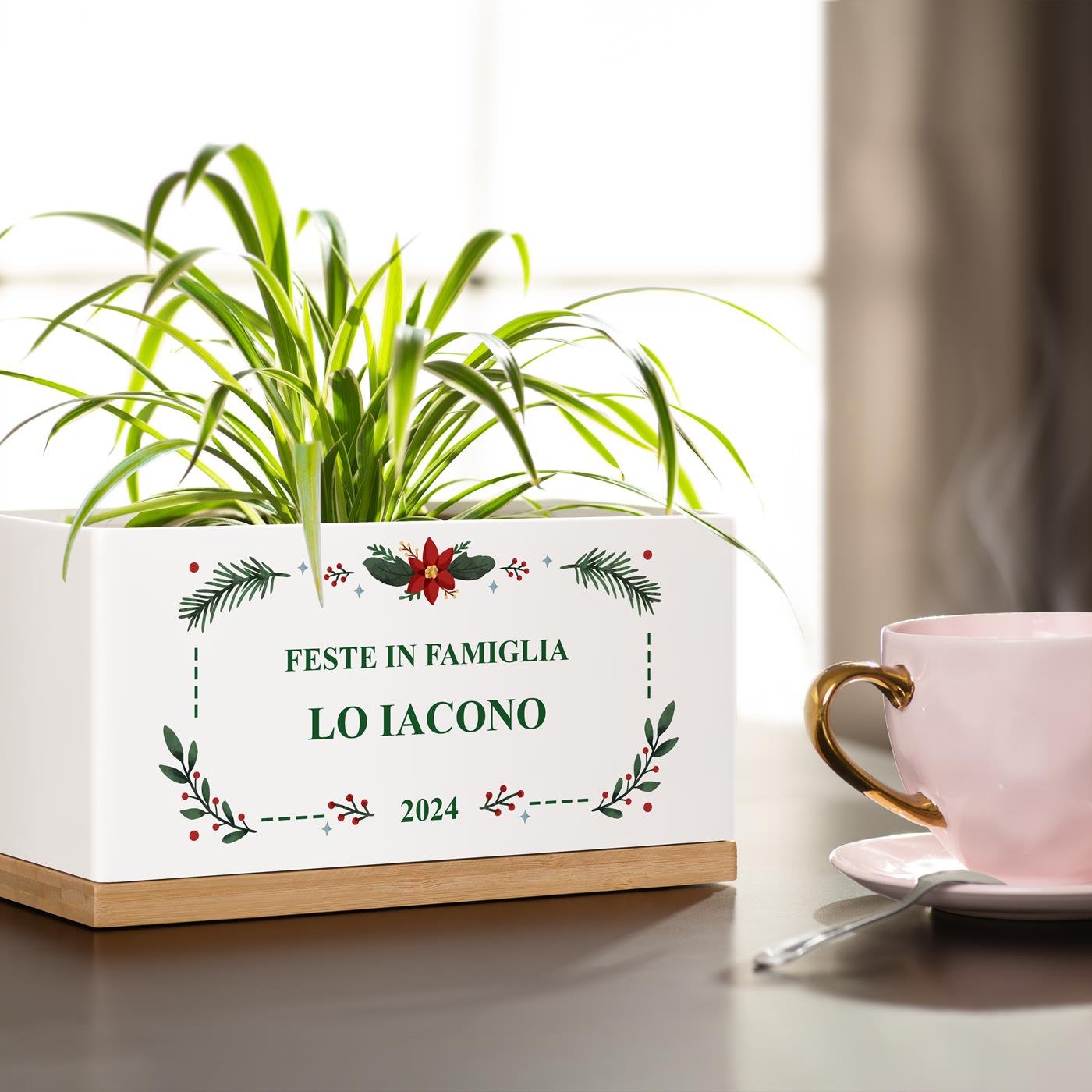 Murrano Ceramic Rectangular Plant Pot with Noel Friend Imprint