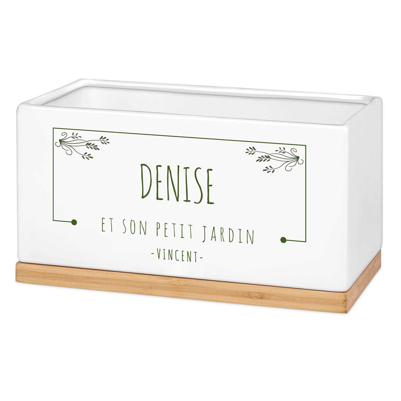 Maceta rectangular de cerámica Murrano para el Día de San Valentín