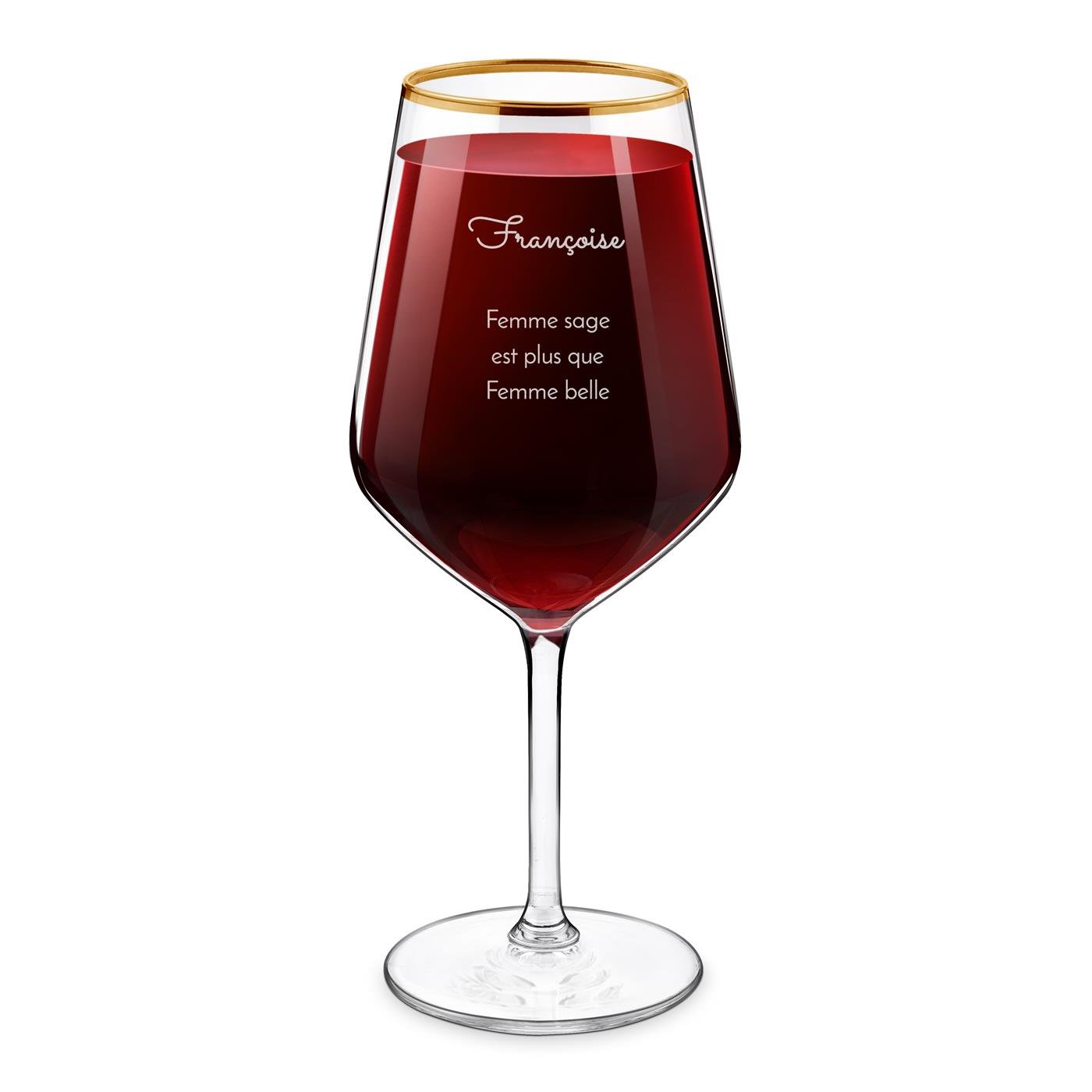 Vaso de vino XL dorado grabado Murrano