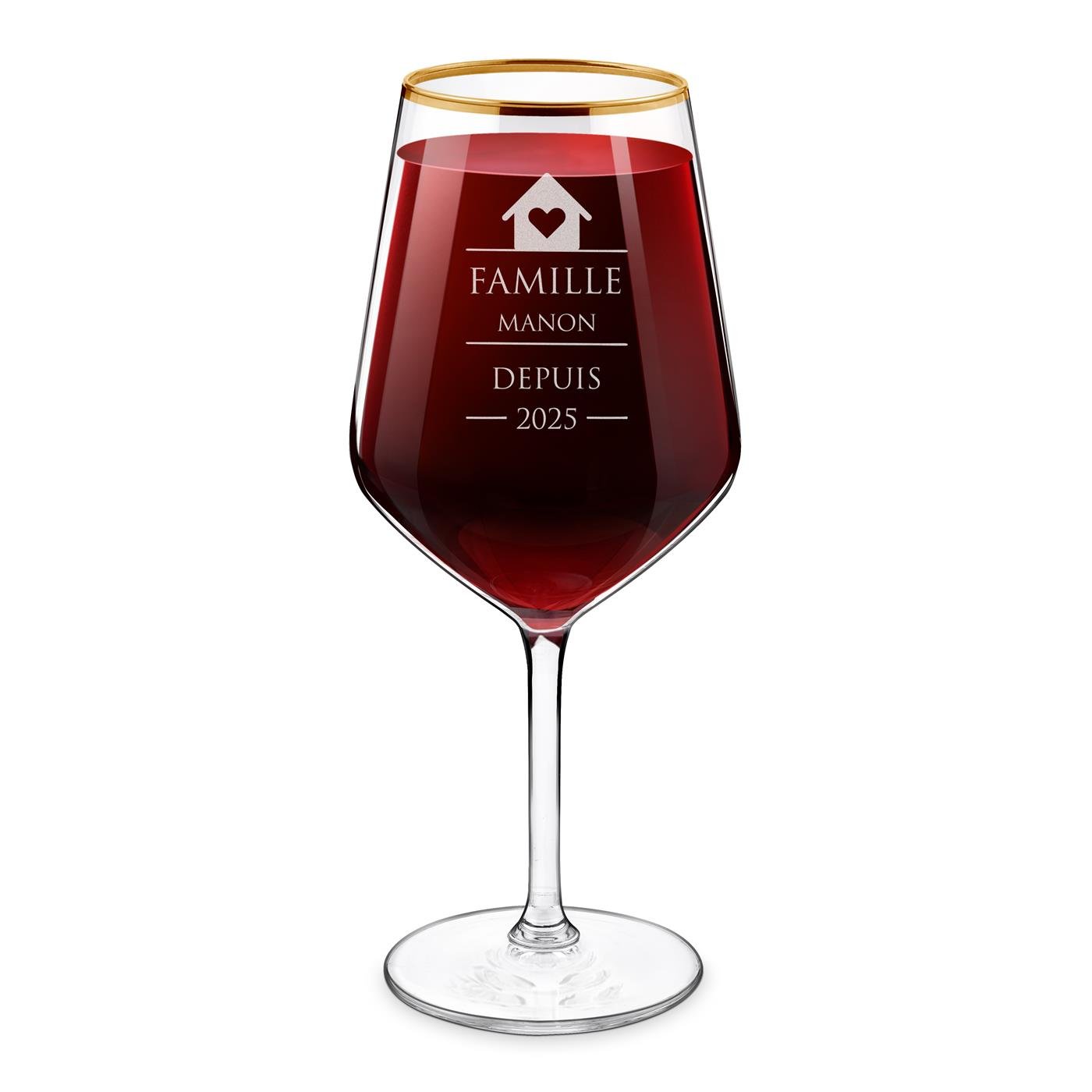 Copa de vino de oro Murrano para pareja, grabada para regalo de casa nueva