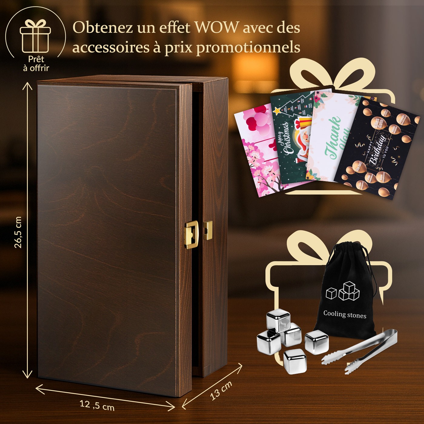 Vaso de vino de pie negro con grabado láser para el 20º aniversario de boda - Murrano