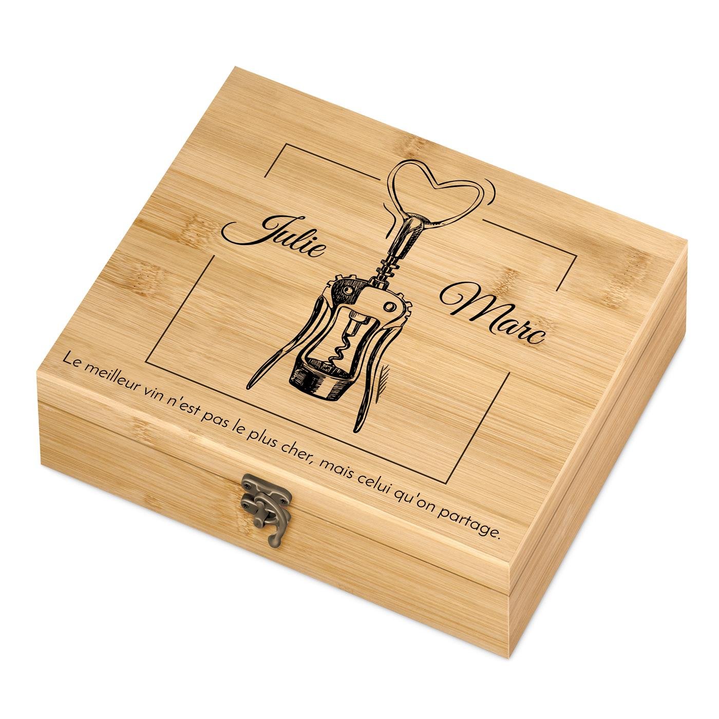 Murrano Personalized Wine Accessory Set for Him and Her