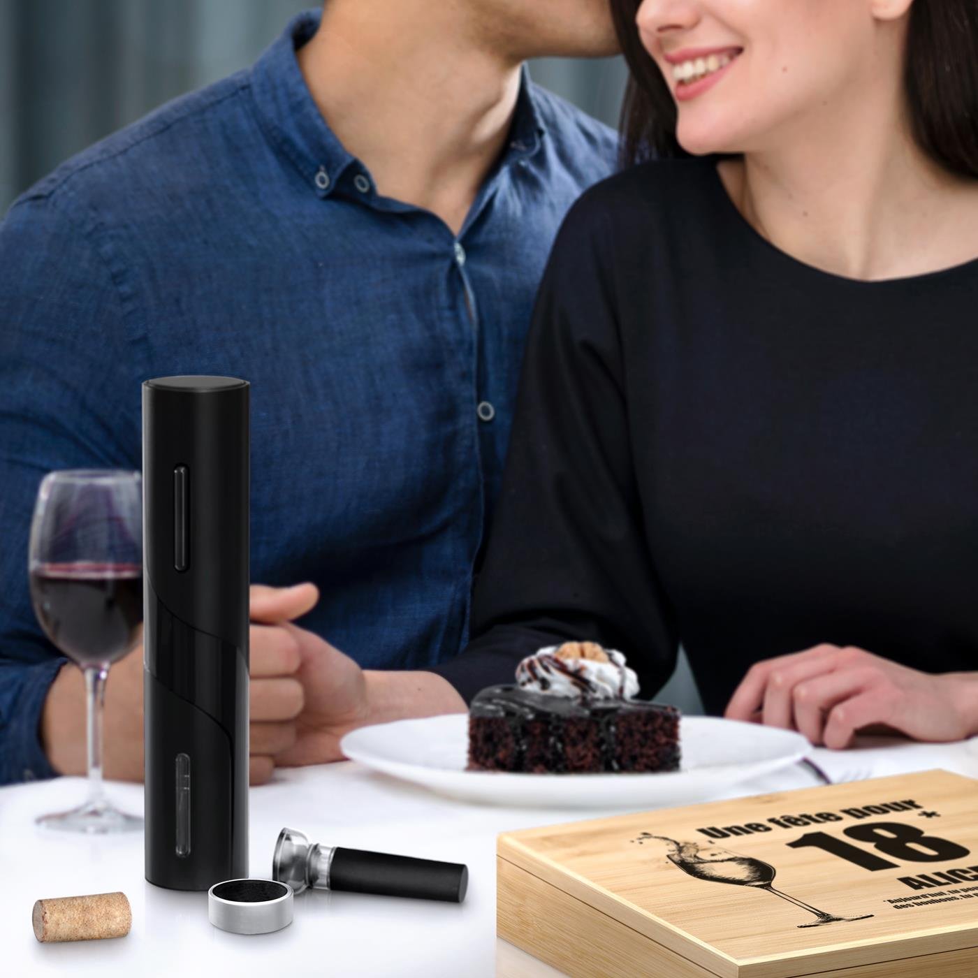Ensemble d'accessoires personnalisé pour vin, coffret surprise 18 ans fille