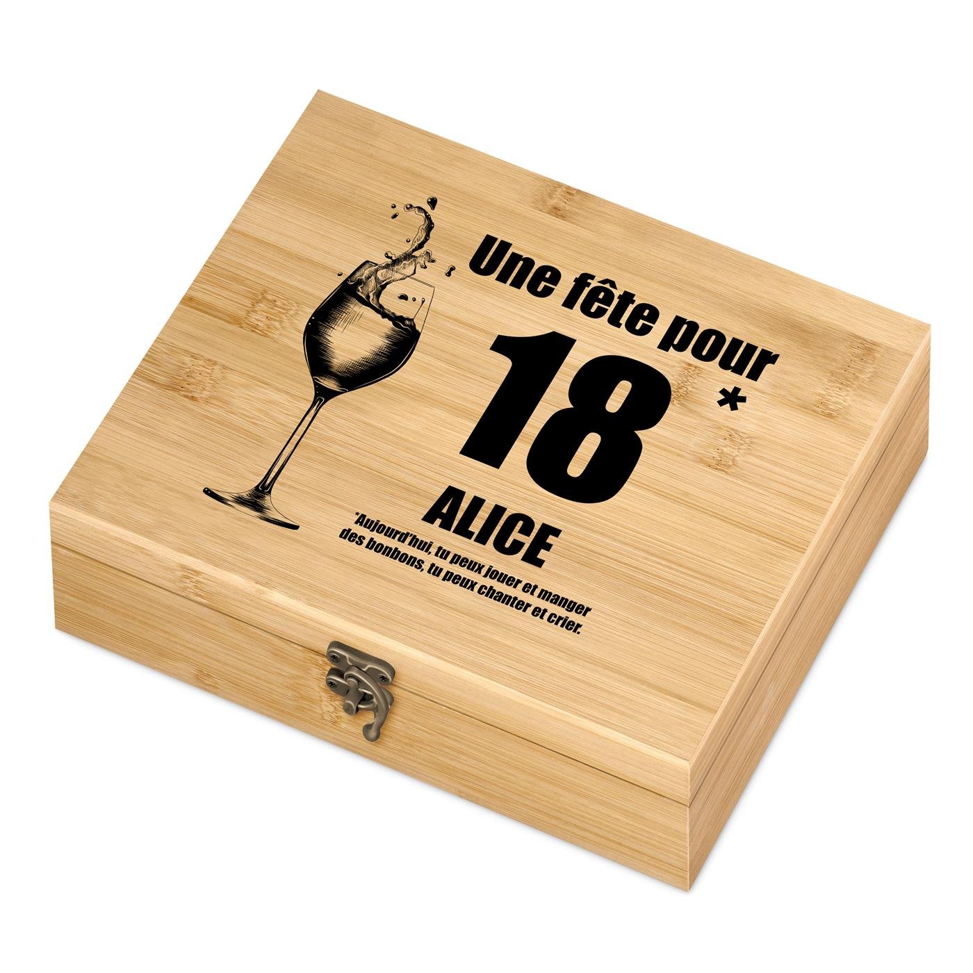 Murrano Personalized Wine Accessory Set for 18th Birthday Girls