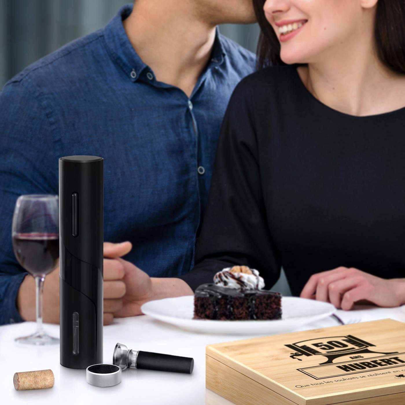 Murrano Customized Wine Accessory Set for Men's 50th Birthday