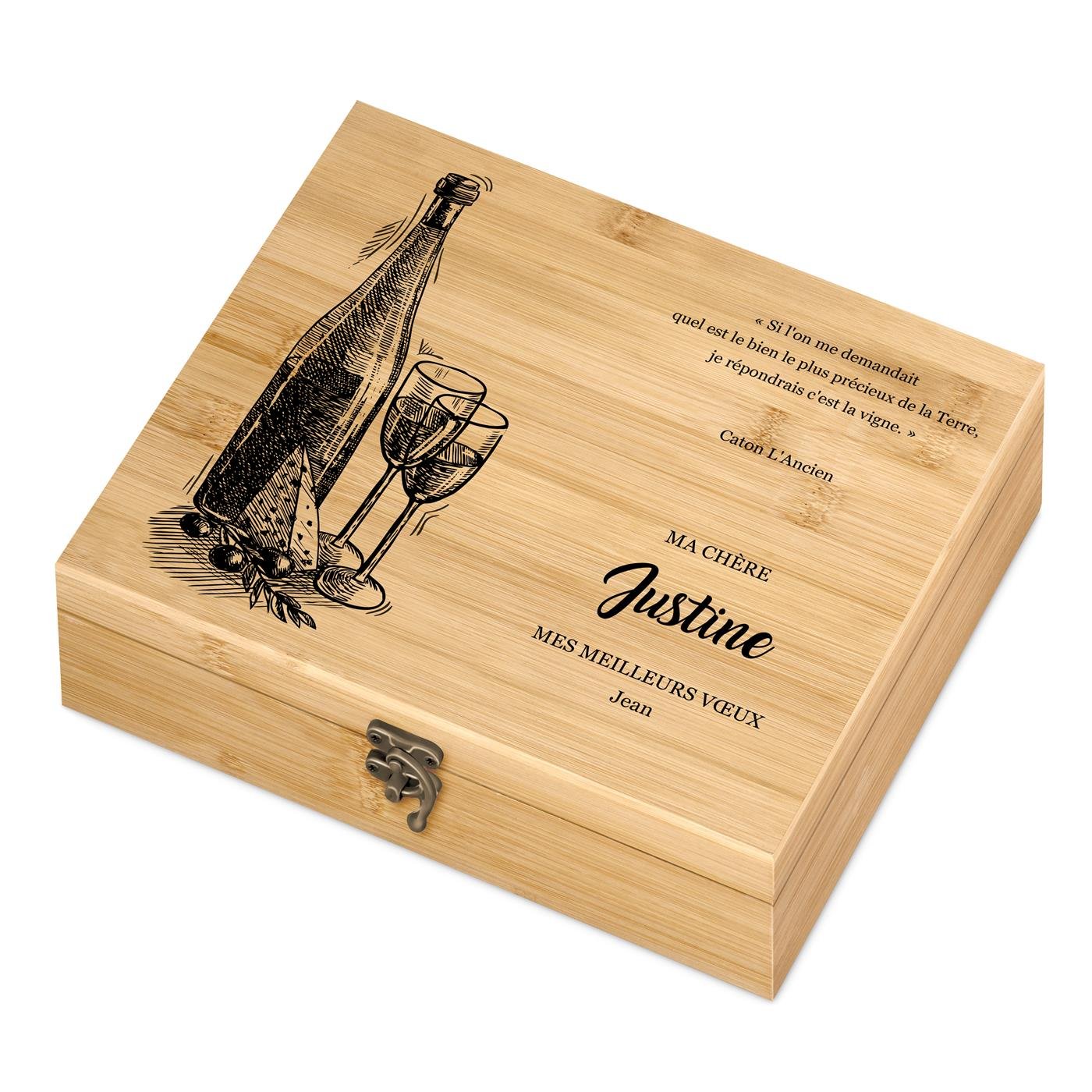 Murrano Wine Accessory Set with Personalized Box