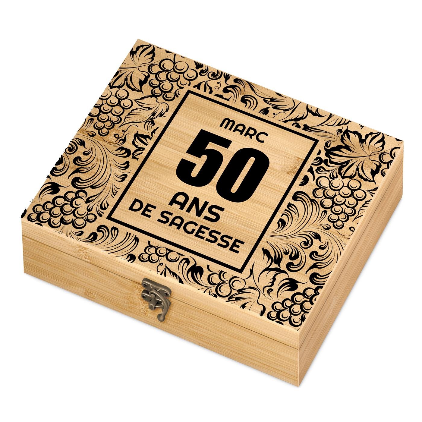 Murrano Customized Wine Accessory Set for His 50th Birthday