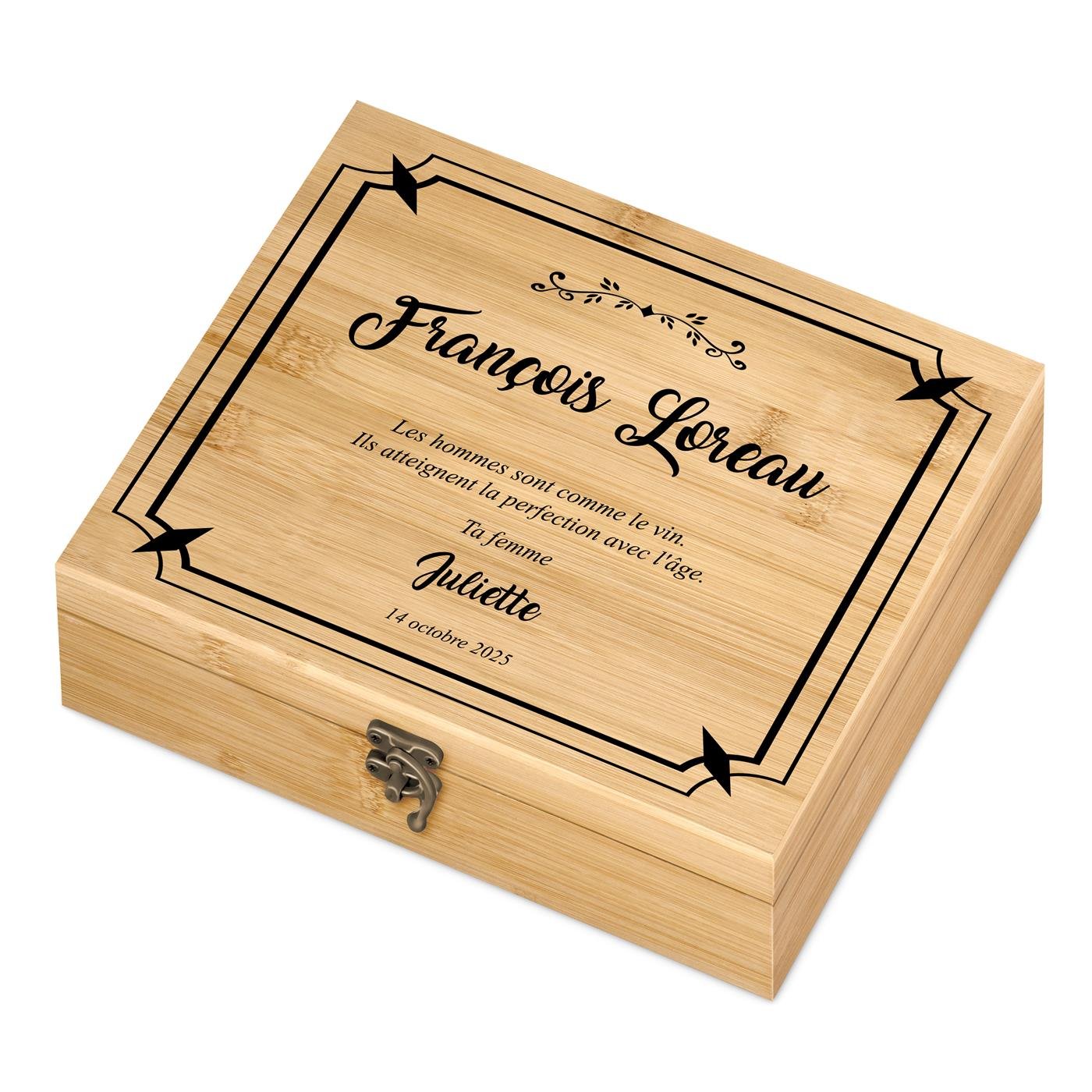 Murrano Personalized Wine Accessory Set for Husband's Wedding Anniversary