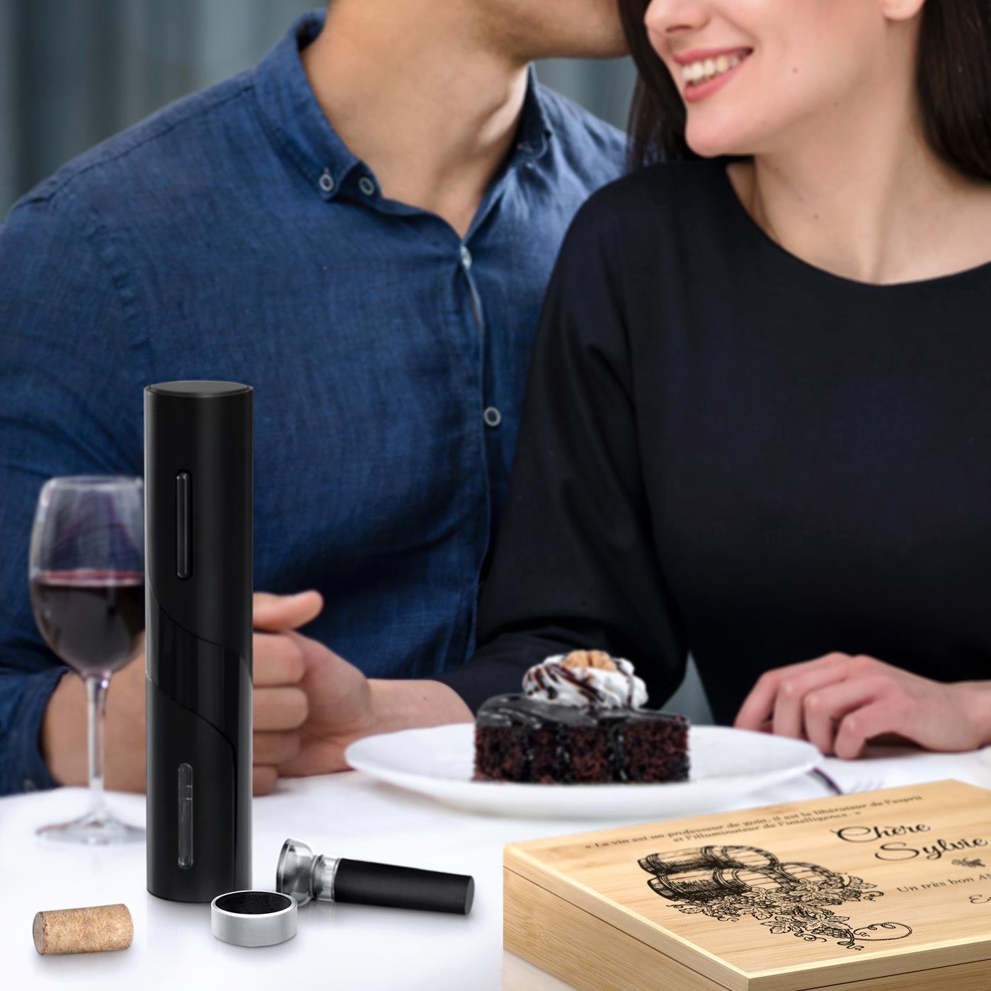 Murrano Personalized Wine Accessory Set for Her Anniversary