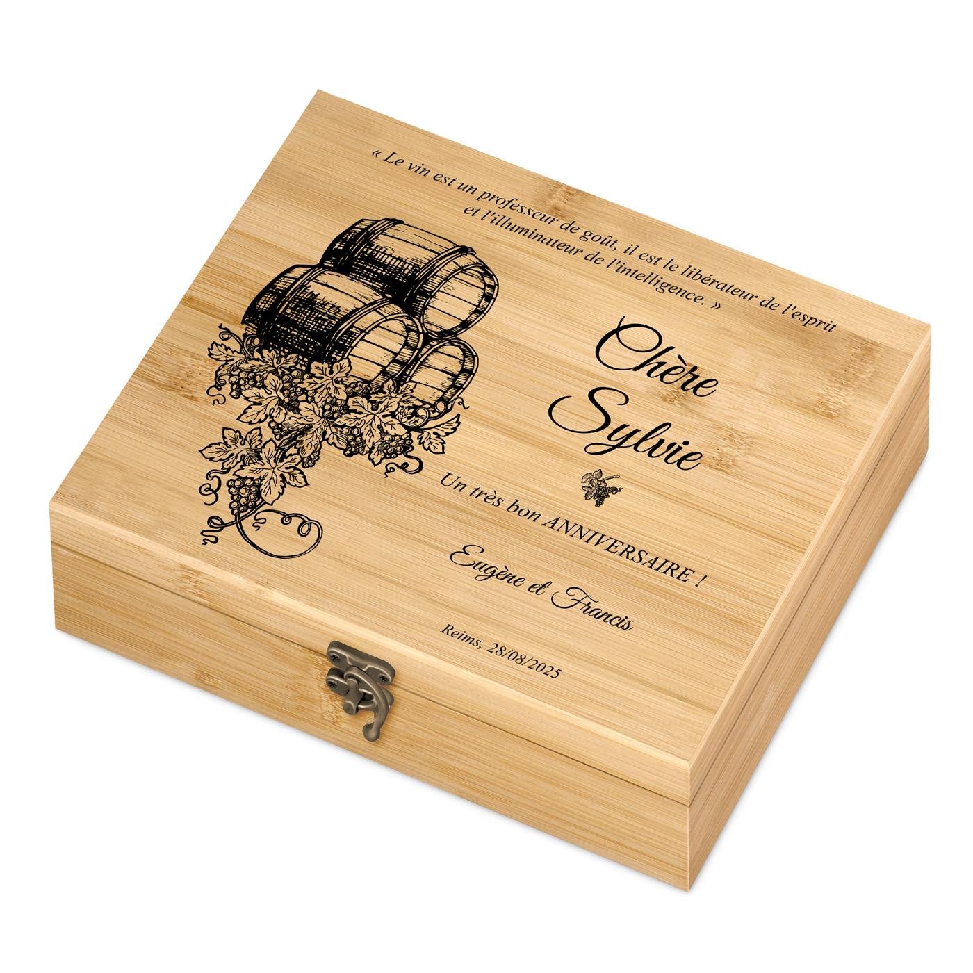 Murrano Personalized Wine Accessory Set for Her Anniversary