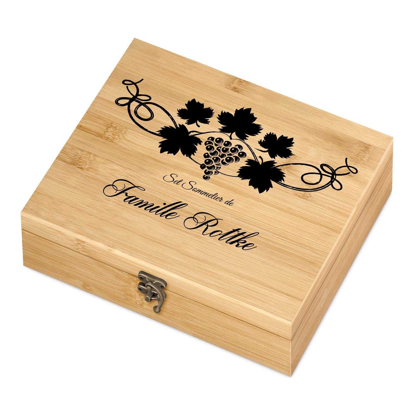 Murrano Wine Accessory Set with Customized Box for Friends