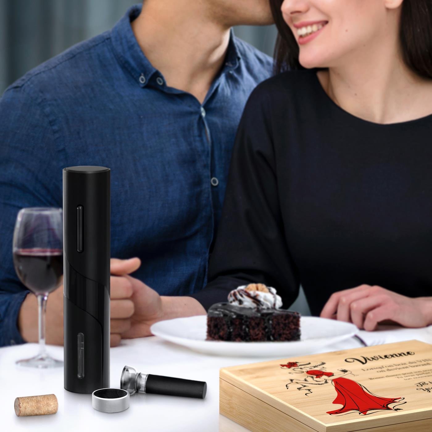 Murrano Wine Accessory Set with Custom Case