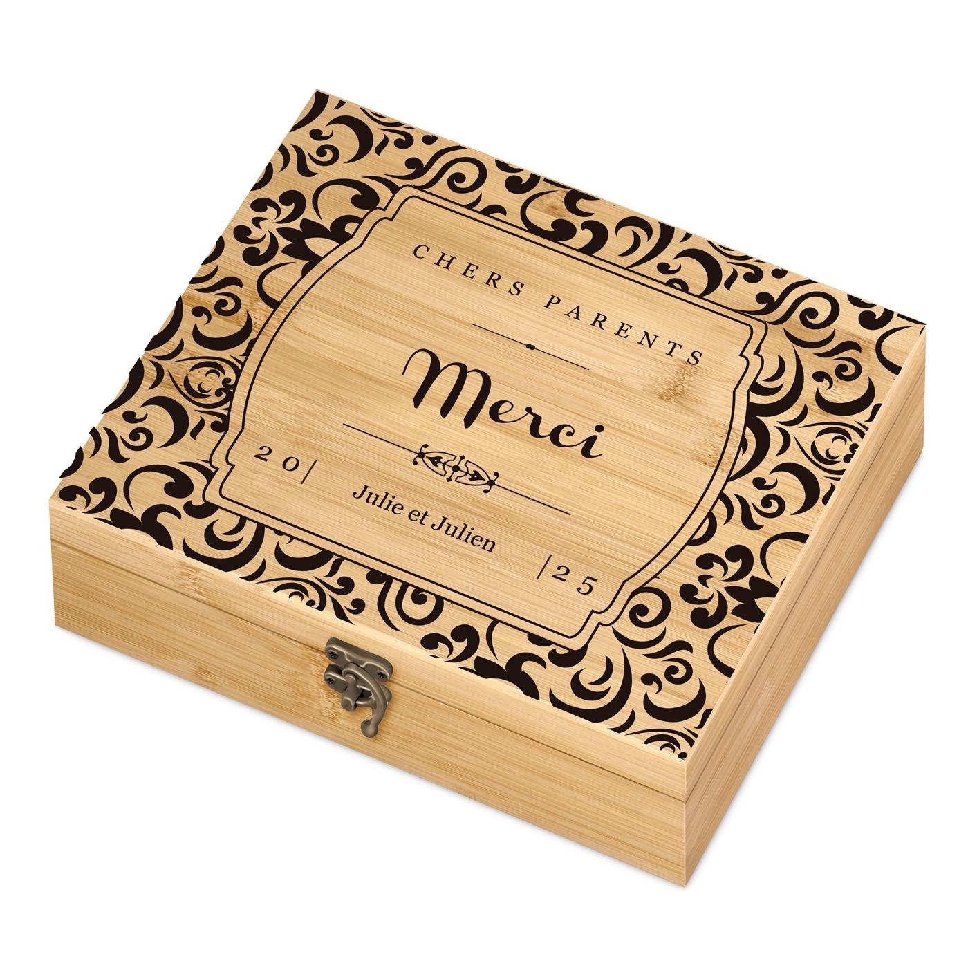 Murrano Sommelier Set with Electric Corkscrew in Customized Box - Thank You Gift for Parents