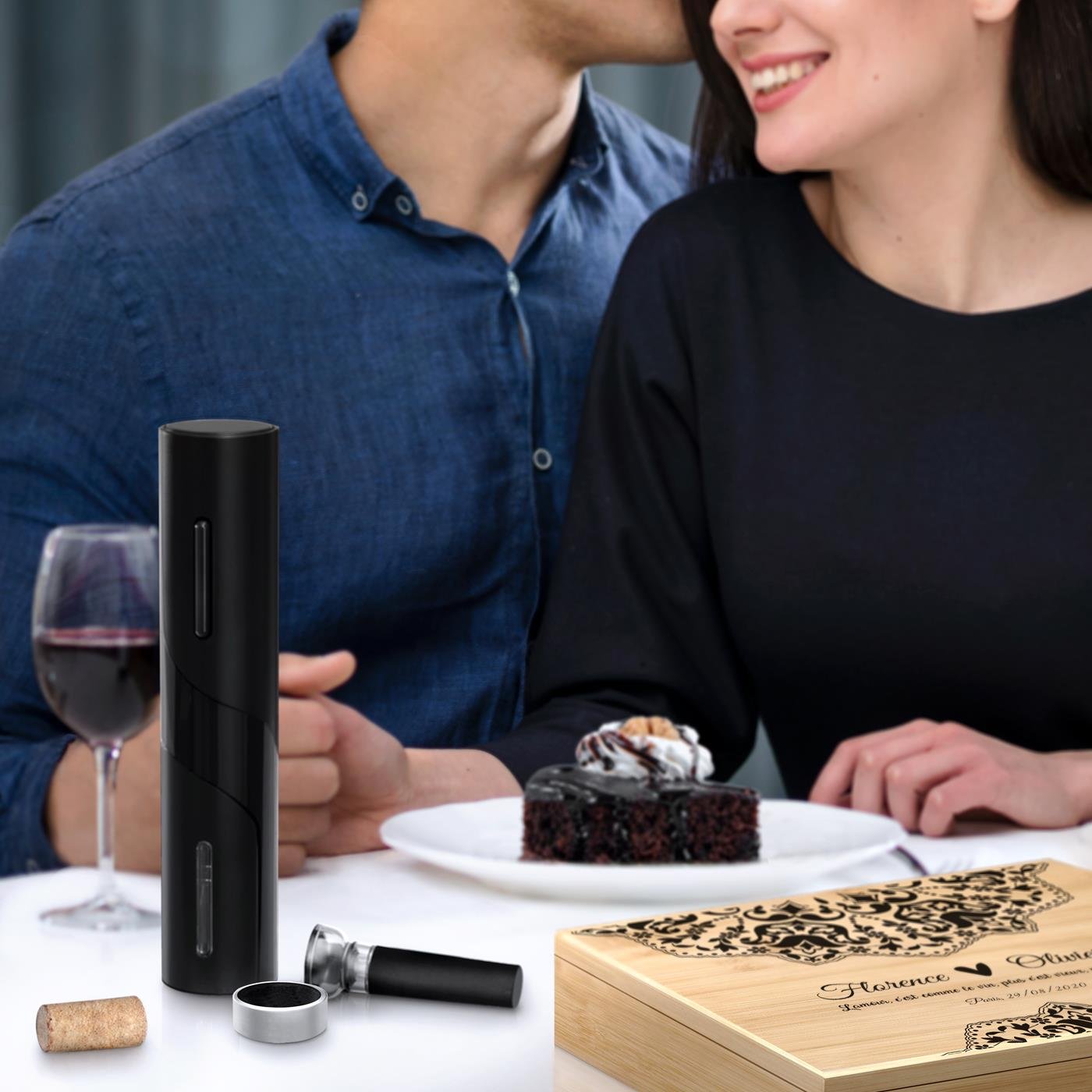 Murrano Wine Accessory Set with Personalized Box